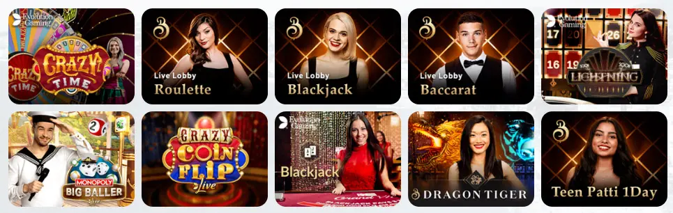 Jeux de casino en direct CRYPTOLEO CASINO
